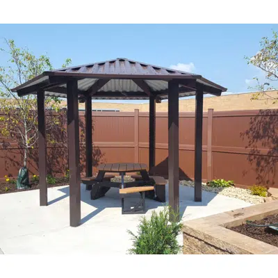 Hexagon Pre-Fabricated Site Shelter, Tube Steel 이미지