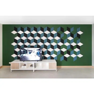 imazhi i Envirocoustic™ Wood Wool Shapes - Acoustical Panels