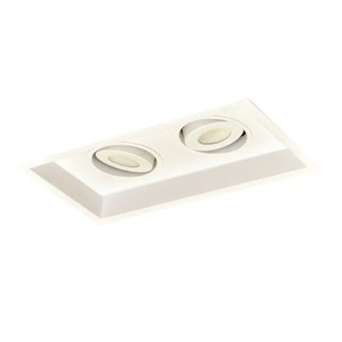 LED Recessed Multiple Trim, 2 Lights Linear Configuration