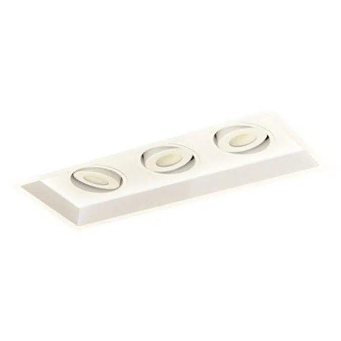 LED Recessed Multiple Trim, 3 Lights Linear Configuration