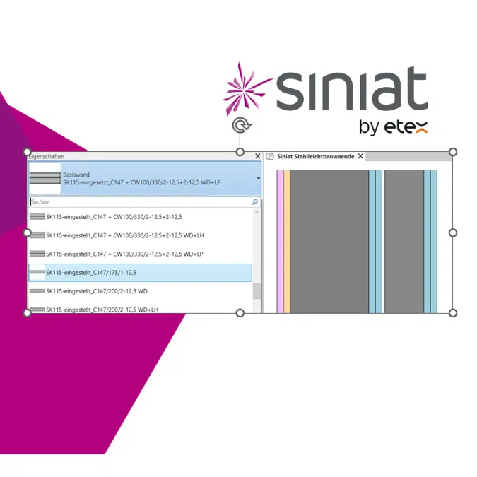 Siniat Stahlleichtbau SK115 & SK116