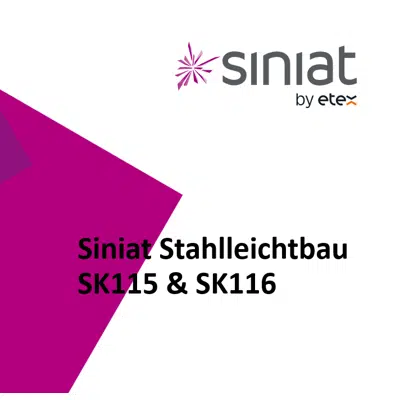 Image for Siniat Stahlleichtbau SK115 & SK116