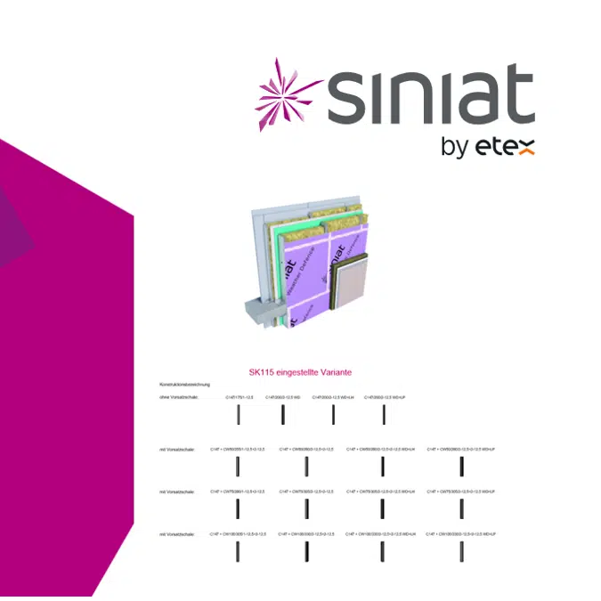 Siniat Stahlleichtbau SK115 & SK116