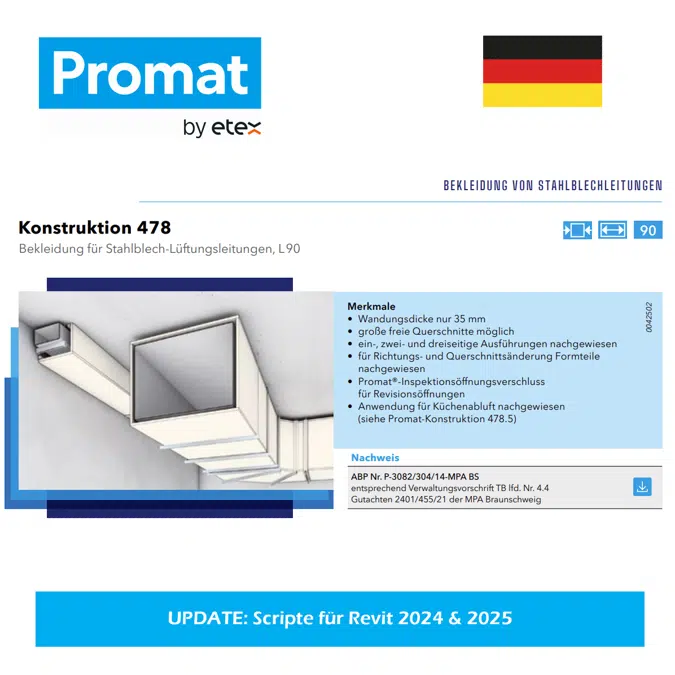 PROMATECT-LS Stahlblech-Lüftungsleitungsbekleidung 478 PROMAT DE