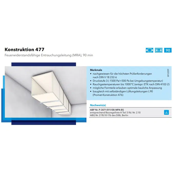 PROMATECT-LS Entrauchungsleitung 477 PROMAT DE