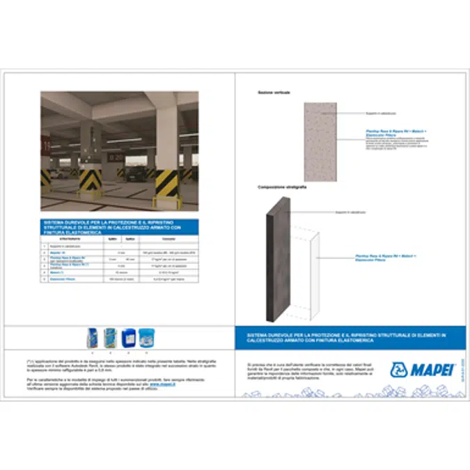 Durable elastomeric protection and structural repair system for reinforced concrete elements