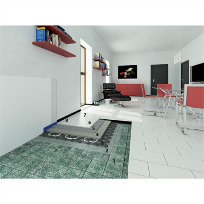 BIM objects Free download! System for installing thin porcelain tiles