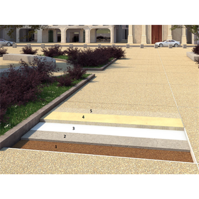Image for Mapei Color Paving pronto walkable flooring bonded to the substrate