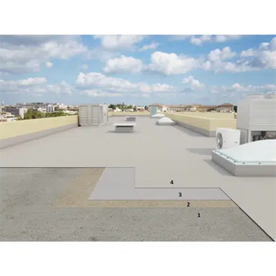Waterproofing system for flat roofs (purtop system roof)
