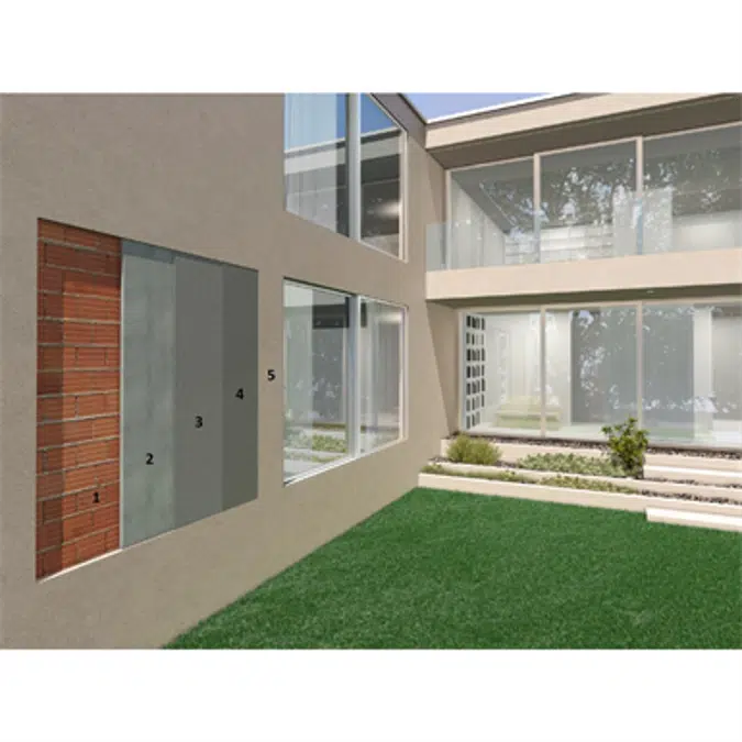 Breathable render for newly built masonry for healthy and comfortable surroundings (external with lime and cement-based products)