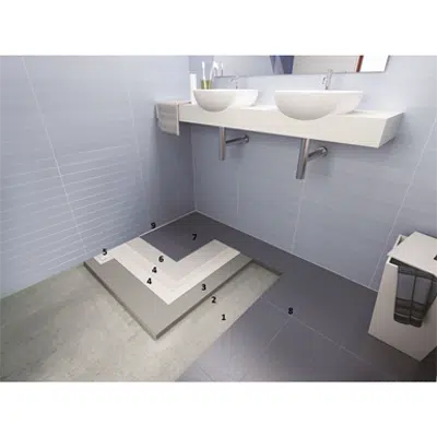 System for installing ceramic in bathrooms and damp areas in general 이미지