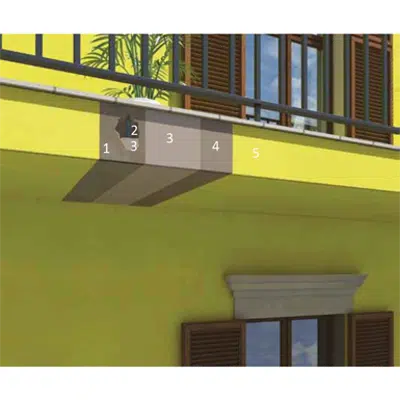 bilde for Durable elastomeric protection and repair system for the front edges of balconies