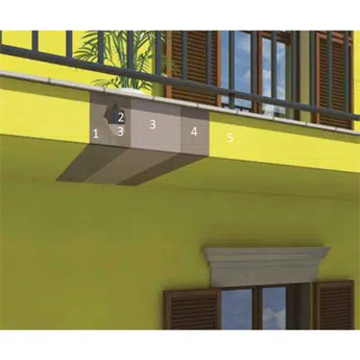 Image for Durable elastomeric protection and repair system for the front edges of balconies