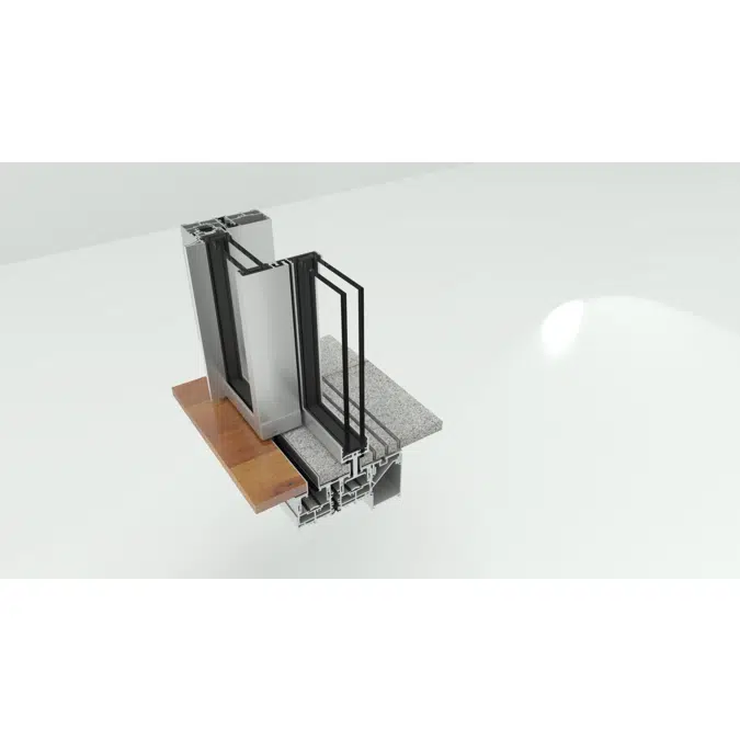 OS DOUBLE 3R 3 LEAVES SLIDING WINDOW CONCEALED SILL OS08