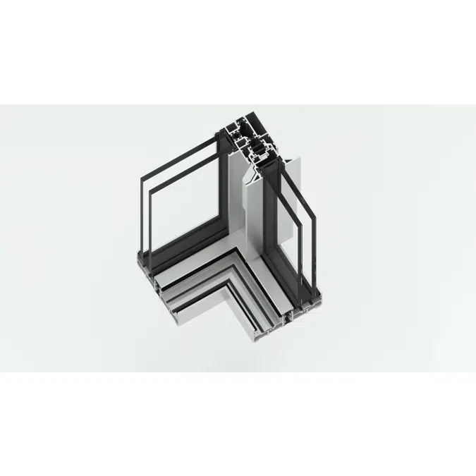 OS DOUBLE 3R 5 LEAVES CORNER SLIDING WINDOW CONCEALED SILL OS18 DRAINAGE OS84