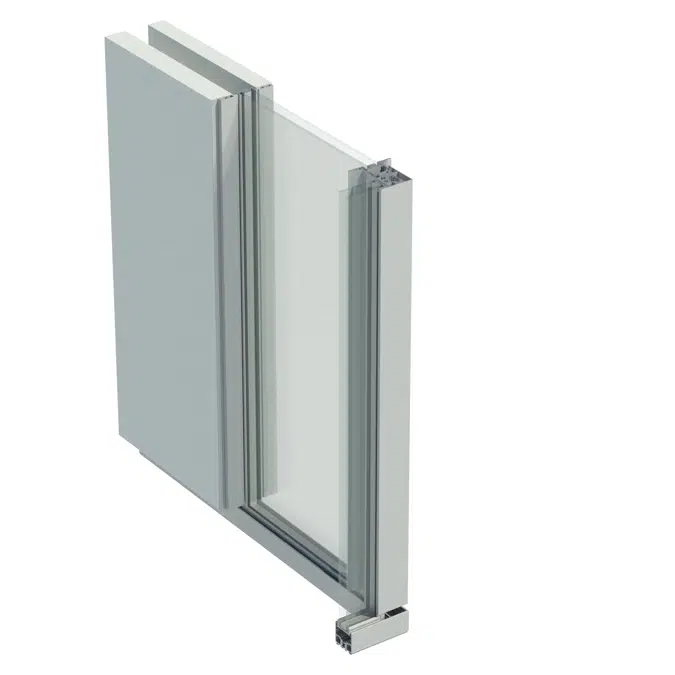 OS DOUBLE 1 RAIL POCKET WINDOW WITH 1 SLIDIND SASH AND ANGLE BRACKET