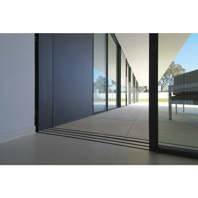 System OS - TRIPLE 2 LEAVES SLIDING WINDOW WITH CONCEALED SILL