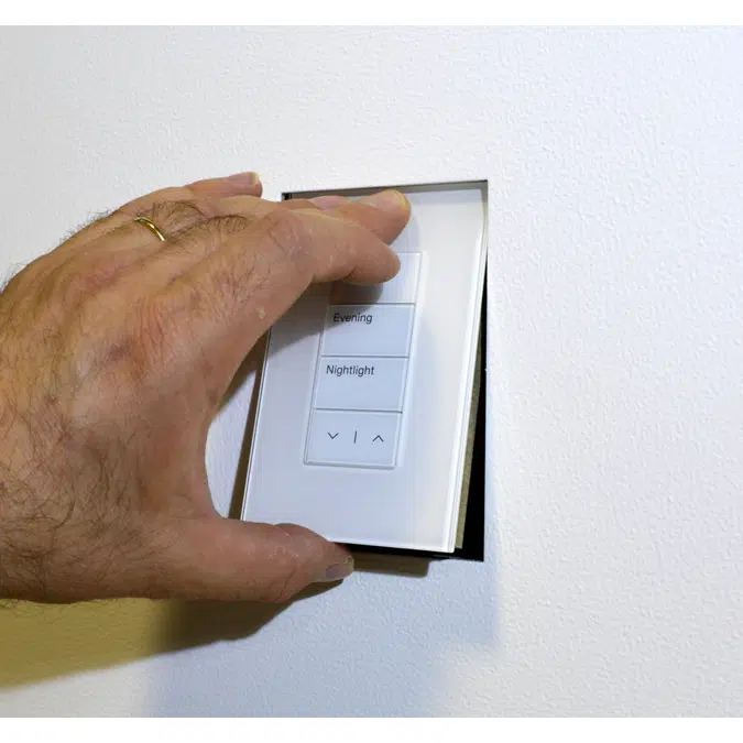 Flush wall mount for Lutron Palladiom 1G US Glass