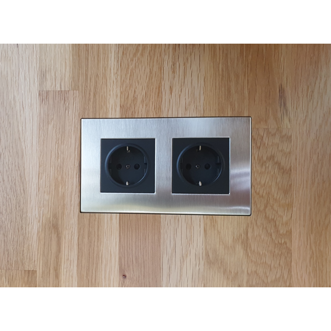 Flush solid board mount for Lutron Palladiom Square 2Gang socket