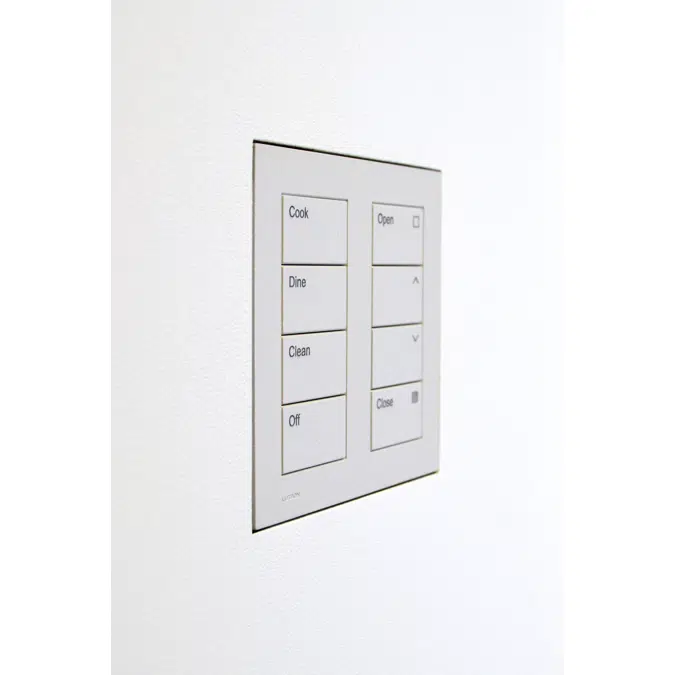 Flush wall mount for Lutron Palladiom square 2 column matte