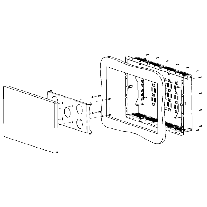 BIM objects - Free download! Flush Solid Board mount for Crestron TSD ...