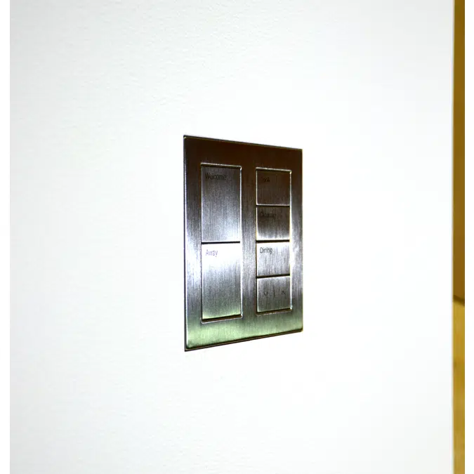 Flush wall mount for Lutron Palladiom square 2 column metal