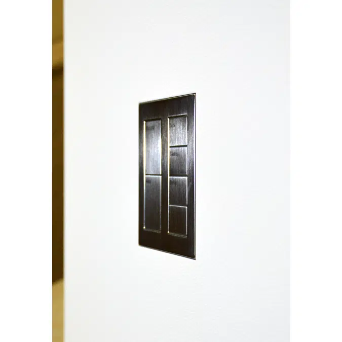 Flush wall mount for Lutron Palladiom square 2 column metal