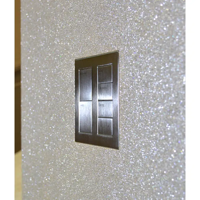 Flush wall mount for Lutron Palladiom square 2 column metal