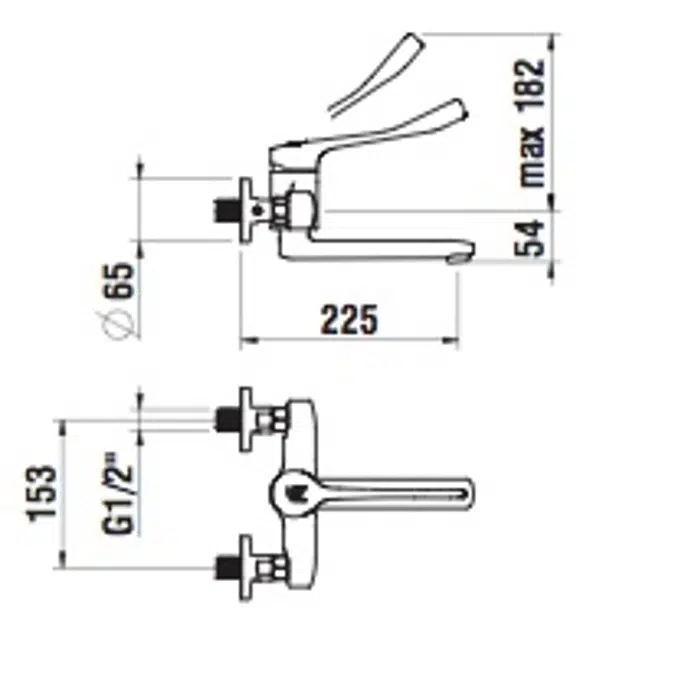 SK Citypro Liberty, Wall-mounted mixer