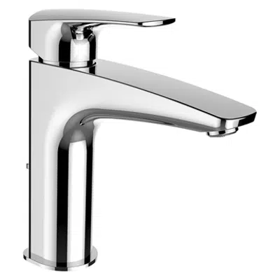 obraz dla SK Laurin, Basin faucet, Eco+, projection 130 mm, fixed spout, w. pop-up waste