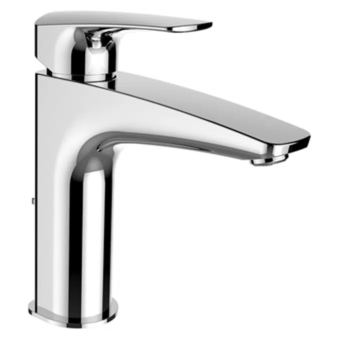 SK Laurin, Basin faucet, Eco+, projection 130 mm, fixed spout, w. pop-up waste