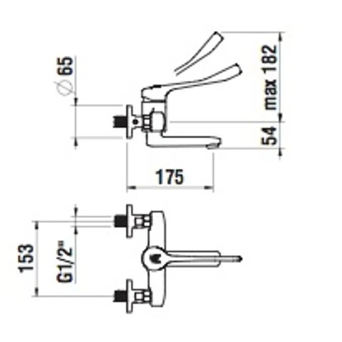 SK Citypro Liberty, Wall-mounted mixer