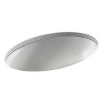 vox - oval undermount vanity basin 56.2 x 39.2 cm, with overflow hole