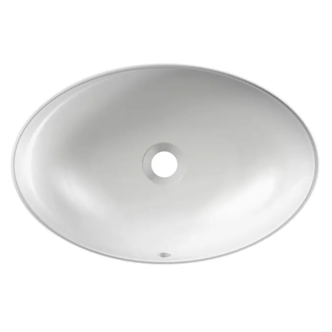 VOX - Oval undermount vanity basin 56.2 x 39.2 cm, with overflow hole