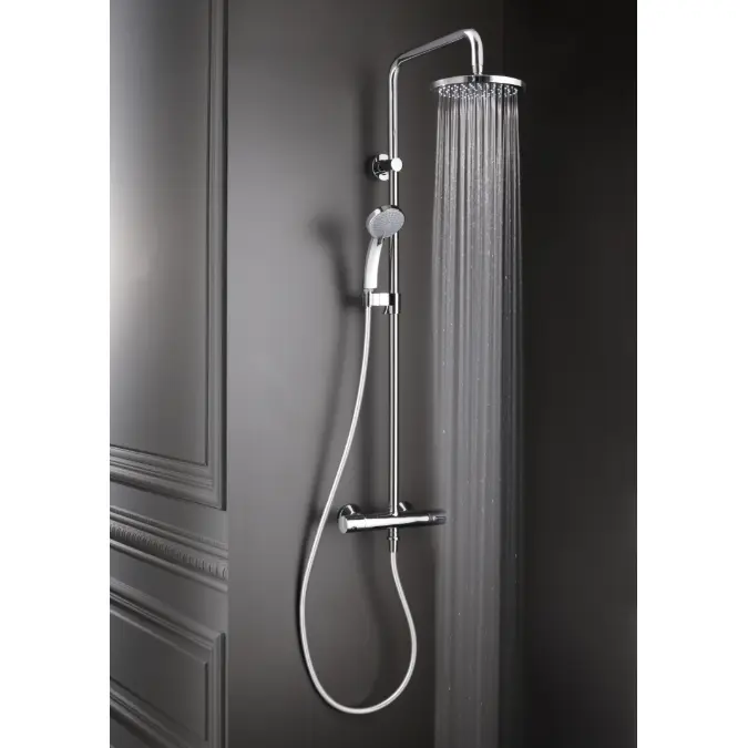JULY - Shower column with thermostatic & round showerhead