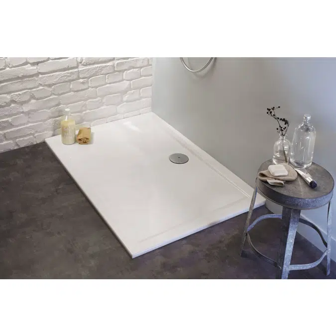 KYREO -  Ceramic shower tray 100 x 80 x 4 cm