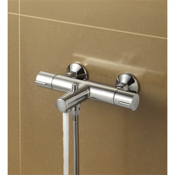 Thermostatic single-lever wall-mount bath/shower mixer