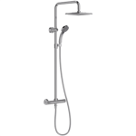 july - shower column with thermostatic mixer and square showerhead