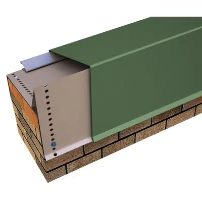 afbeelding voor FiberTite® Coping Over 6" to 12" Heights Masonry Attached Tapered Version