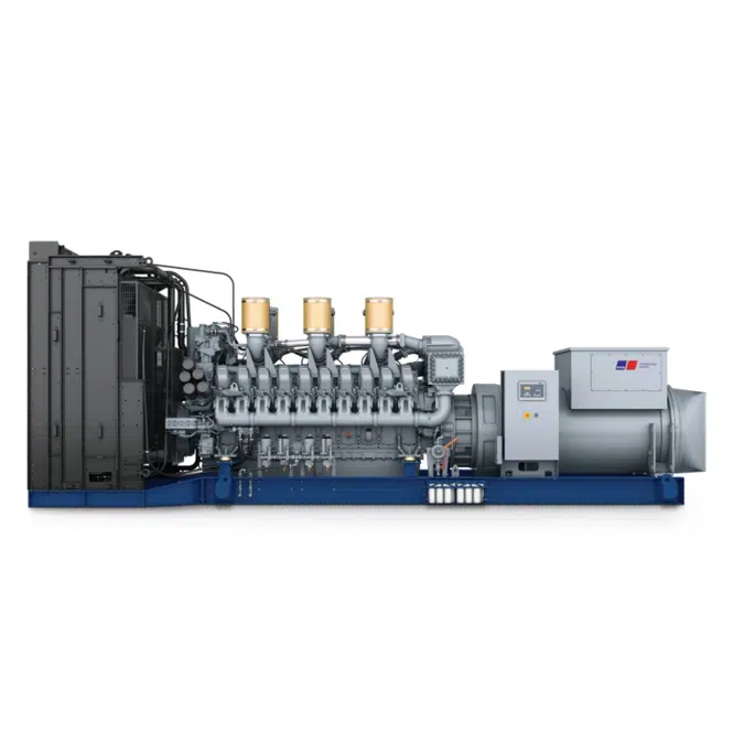 Diesel Generator Set, mtu Series 4000 12V 1500-1750kWe, 60Hz, 380-13800V, Gx5