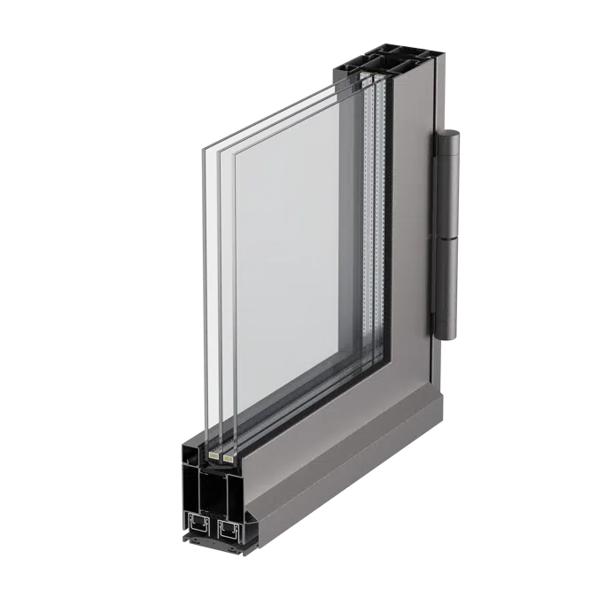 Forster unico HI single leaf door in fixed glazing insulated