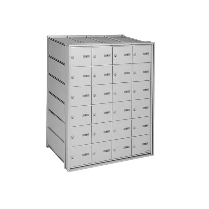 Boîte aux lettres horizontale à accès par l'arrière, modèle encastré HR-1001-4X6