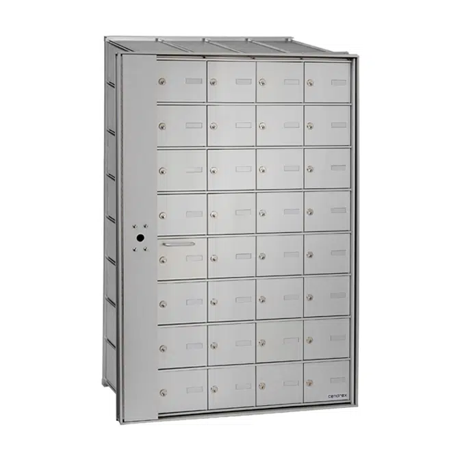 Recessed front-loading horizontal mailboxes HR-1000-LP-4X8
