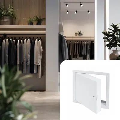 画像  Fire-Rated Insulated Access Door with Exposed Flange