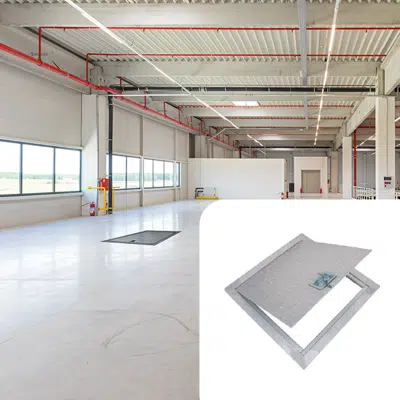 afbeelding voor Aluminum Floor Hatch with Exposed Flange