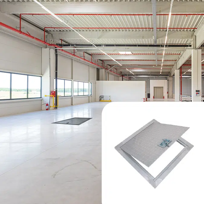 Aluminum Floor Hatch with Exposed Flange