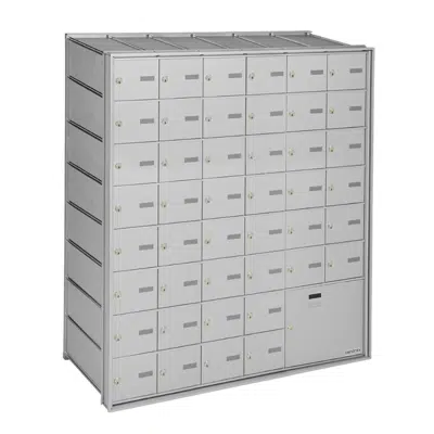 Image pour Boîte aux lettres horizontale à accès par l'arrière, modèle encastré avec case colis HR-1001-C-6X8