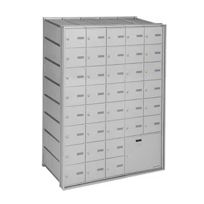 Image pour Boîte aux lettres horizontale à accès par l'arrière, modèle encastré avec case colis HR-1001-C-5X8