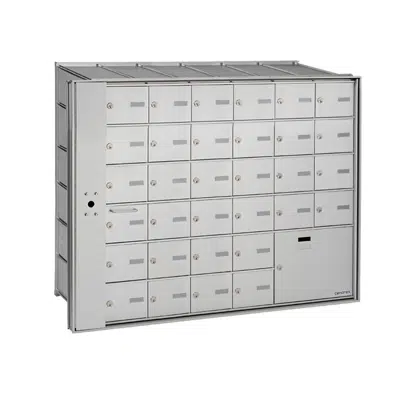 kuva kohteelle Recessed front-loading horizontal mailboxes with a parcel compartment HR-1000-LP-C-6X6