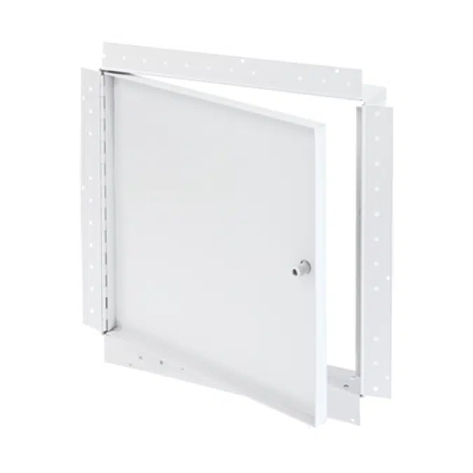 Recessed access door with drywall bead flange